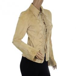 مملوكة مسبقًا Roberto Cavalli Suede Shirt Jacket S