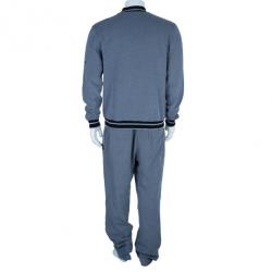 Pre Owned Roberto Cavalli Grey Logo Men's Track Suit L