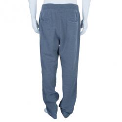 Pre Owned Roberto Cavalli Grey Logo Men's Track Suit L