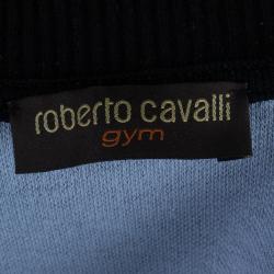 Pre Owned Roberto Cavalli Grey Logo Men's Track Suit L