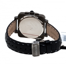 Pre Owned Roberto Cavalli Black PVD Coated Stainless Steel Bohemienne Men's Wristwatch 40 mm
