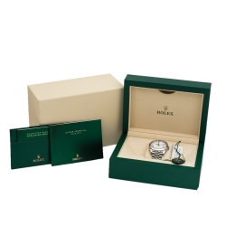 Pre Owned Rolex White Stainless Steel Datejust M126300-0016 Men's Wristwatch 41 mm