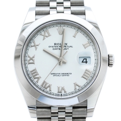 Pre Owned Rolex White Stainless Steel Datejust M126300-0016 Men's Wristwatch 41 mm