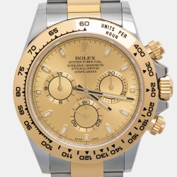 مملوكة مسبقًا Rolex Champagne 18K Yellow Gold Oystersteel Cosmograph Daytona M116503-003 Men's Wristwatch 40 mm
