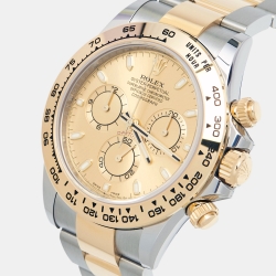 مملوكة مسبقًا Rolex Champagne 18K Yellow Gold Oystersteel Cosmograph Daytona M116503-003 Men's Wristwatch 40 mm