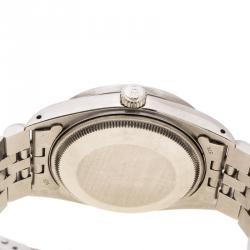 Pre Owned Rolex Grey Stainless Steel Oyster Perpetual Date 15010 Men's Wristwatch 34 mm