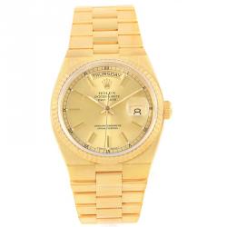 Rolex Champagne 18K Yellow Gold President Day-Date Men's Wristwatch 36MM