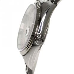 مملوكة مسبقًا ساعة يد رجالية رولكس ديت جست ستانلس ستيل فضية 36 مم