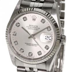 مملوكة مسبقًا �ساعة يد رجالية رولكس ديت جست ستانلس ستيل فضية 36 مم