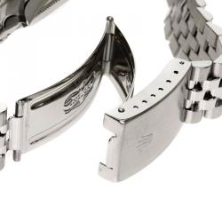 مملوكة مسبقًا ساعة يد رجالية رولكس ديت جست ستانلس ستيل فضية 36 مم