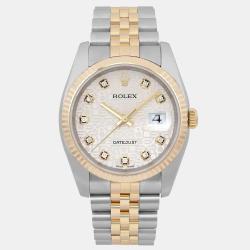 مملوكة مسبقًا Rolex Datejust 116233 Silver Rose Gold, Stainless Steel, Diamond Automatic Men Wristwatch 36mm