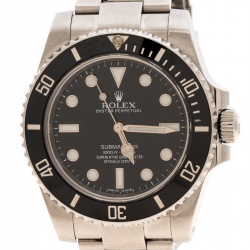 Pre Owned Rolex Black Stainless Steel Oyster Perpetual Submariner 114060 Men's Wristwatch 40 mm