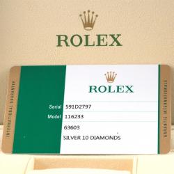 Pre Owned Rolex Silver 18K Yellow Gold and Stainless Steel Datejust Men's Wristwatch 36MM