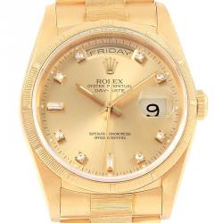 مملوكة مسبقًا ساعة يد رجالية رولكس بريزيدنت داي - ديت ذهب أصفر عيار 18 بيج فاتحة 36MM