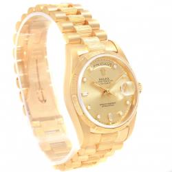 مملوكة مسبقًا ساعة يد رجالية رولكس بريزيدنت داي - ديت ذهب أصفر عيار 18 بيج فاتحة 36MM