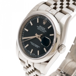 مملوكة مسبقًا Rolex Blue Stainless Steel Datejust 36 116200BLSO Men's Wristwatch 36 mm