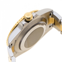 Pre Owned Rolex Black 18K Yellow Gold Stainless Steel Oyster Perpetual Submariner 116613 Men's Wristwatch 40 mm