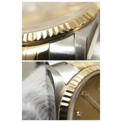 Pre Owned Rolex Champagne 18K Yellow Gold and Stainless Steel Datejust Men's Wristwatch 35MM
