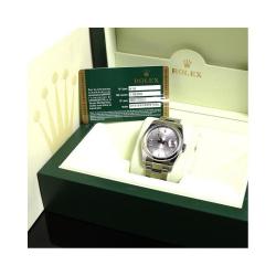 Pre Owned  ساعة يد رجالية رولكس دايت جست ستانلس ستيل فضة 36 مم