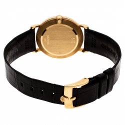 Pre Owned Rolex Cream 18K Yellow Gold Cellini 5112 Men's Wristwatch 32 mm