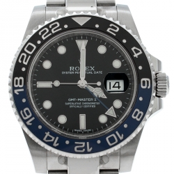 Pre Owned Rolex Black Stainless Steel GMT-Master II 'Batman' 116710 Men's Wristwatch 40 mm