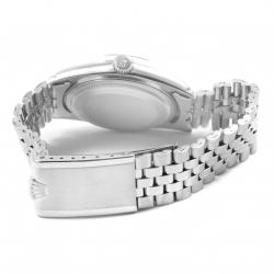 مملوكة مسبقًا ساعة يد رجالية رولكس 1601 فينتدج ديتجاست ستانلس ستيل وذهب أبيض عيار 18 فضية 36مم