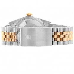 Pre Owned Rolex Champagne Linen 18K Yellow Gold and Stainless Steel Datejust Vintage 16013 Men's Wristwatch 36MM