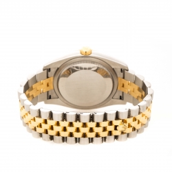 مملوكة مسبقًا ساعة يد رجالية رولكس دايتجست 36 116233 ذهب أصفر عيار 18 ستانلس ستيل أبيض 36 مم