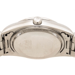 Pre Owned Rolex Peach Stainless Steel Air-King 14010 Unisex Wristwatch 34 mm
