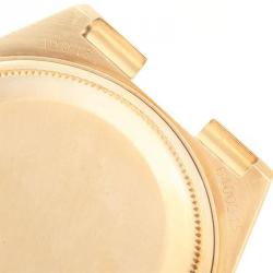 Pre Owned Rolex Black 18K Yellow Gold and Stainless Steel Oysterquartz 19018 Men's Wristwatch 36MM