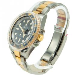 مملوكة مسبقًا Rolex GMT Master Ii Steel & Yellow Gold Black Dial & Bezel Men's Watch 40MM
