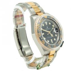 مملوكة مسبقًا Rolex GMT Master Ii Steel & Yellow Gold Black Dial & Bezel Men's Watch 40MM
