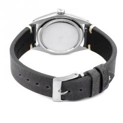 مملوكة مسبقًا Rolex Blue Leather and Stainless Steel OysterDate Precision 6694 Men's Wristwatch 35MM