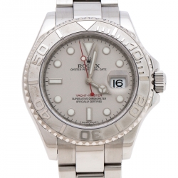 Pre Owned Rolex Platinum Rolesium Yacht-Master 116622PLSO Men's Wristwatch 40 mm