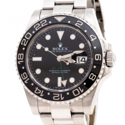 Pre Owned Rolex Black Cerarmic Stainless Steel 116710LN GMT-Master II Men's Wristwatch 40 mm