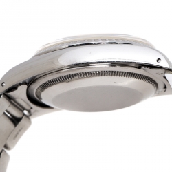 مملوكة مسبقًا Rolex White Stainless Steel Datejust 16220 Men's Wristwatch 36 mm