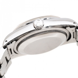 مملوكة مسبقًا Rolex White Stainless Steel Datejust 16220 Men's Wristwatch 36 mm