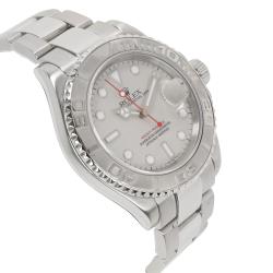 Pre Owned Rolex Grey Stainless Steel and Platinum Yachtmaster 16622 Men's Wristwatch 40MM