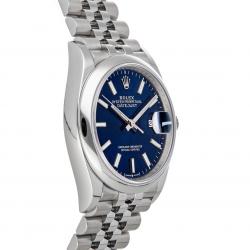Pre Owned Rolex Blue Stainless Steel Datejust 126200 Men's Wristwatch 36 MM