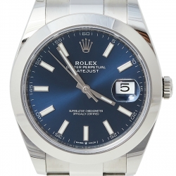 Pre Owned Rolex Blue Stainless Steel Datejust 41 126300 Automatic Men's Wristwatch 41 mm