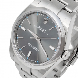 Pre Owned Rolex Grey Stainless Steel Oyster Perpetual M114300-0001 Automatic Men's Wristwatch 39 mm
