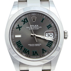 مملو�كة مسبقًا ساعة يد رجالية رولكس ديت جست 126300 ستانلس ستيل رصاصي 41 مم