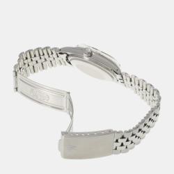 Pre Owned Rolex Blue Stainless Steel Datejust 1601 Automatic Men's Wristwatch 36 mm