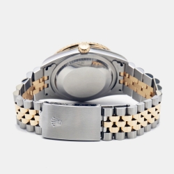 Pre Owned Rolex Beige 18K Yellow Gold Stainless Steel Datejust Thunderbird Turn-O-Graph 16263 Men's Wristwatch 36 mm