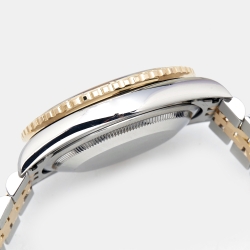 Pre Owned Rolex Beige 18K Yellow Gold Stainless Steel Datejust Thunderbird Turn-O-Graph 16263 Men's Wristwatch 36 mm