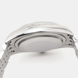 Pre Owned Rolex Black 18K White Gold Stainless Steel Datejust 116234-0083 Men's Wristwatch 36 mm