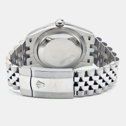 Pre Owned Rolex Black Oystersteel Datejust 126200-0003 Men's Wristwatch 36 mm