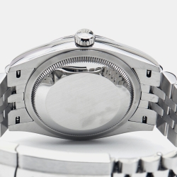 Pre Owned Rolex Black Oystersteel Datejust 126200-0003 Men's Wristwatch 36 mm