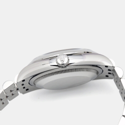 Pre Owned Rolex Black Oystersteel Datejust 126200-0003 Men's Wristwatch 36 mm