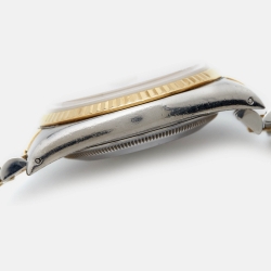 Pre Owned Rolex Champagne Diamond 18k Yellow Stainless Steel Datejust 16233 Men's Wristwatch 36 mm